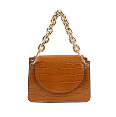 Satchel with Stylish Chain Purse