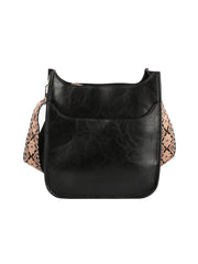 Front Pocket Stylized Strap Shoulder Bag
