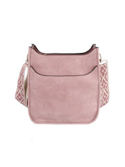 Front Pocket Stylized Strap Shoulder Bag