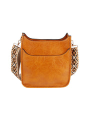 Front Pocket Stylized Strap Shoulder Bag