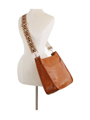 Front Pocket Stylized Strap Shoulder Bag