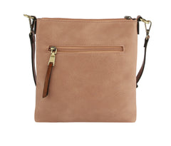 Stylish Crossbody Purse Double Zipper