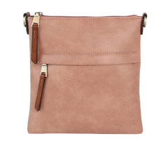 Stylish Crossbody Purse Double Zipper