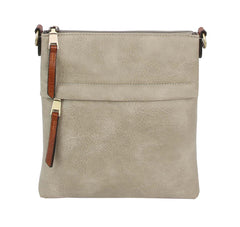 Stylish Crossbody Purse Double Zipper
