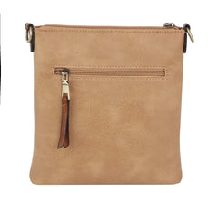 Stylish Crossbody Purse Double Zipper