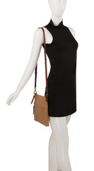 Stylish Crossbody Purse Double Zipper