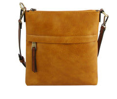 Stylish Crossbody Purse Double Zipper