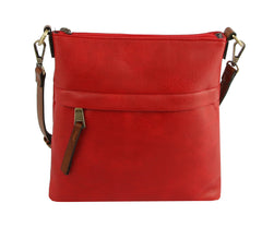 Stylish Crossbody Purse Double Zipper