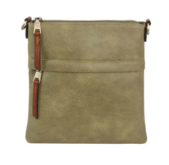 Stylish Crossbody Purse Double Zipper