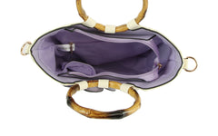 Women Flower Satchel Evening Purse Two Handle