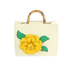 Women Flower Satchel Evening Purse Top Handle