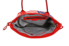 USA Tote Shoulder Handbag Flag Top Handle