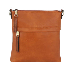Stylish Crossbody Purse Double Zipper