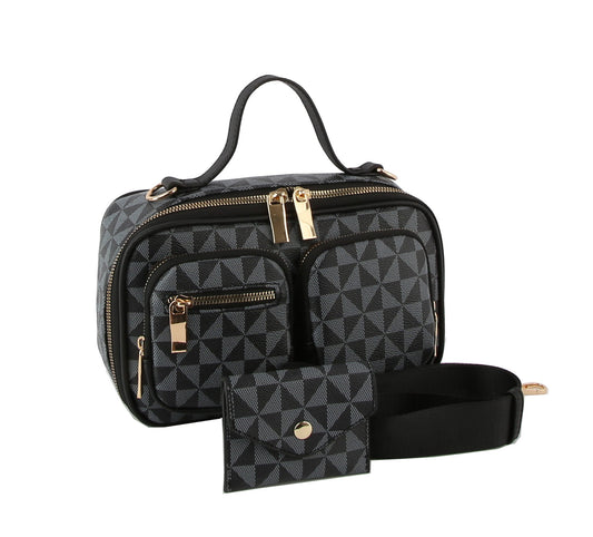 Mini Top Handle Clutch Crossbody Handbag