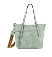 Simple Everyday Tote W/ Multicolor Strap