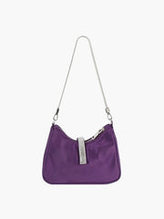 Rhinestone Buckle Hobo Handbag