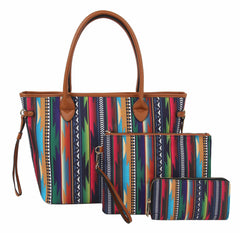 Tote Zig Zag Aztec Print Shoulder Hoho Handbag