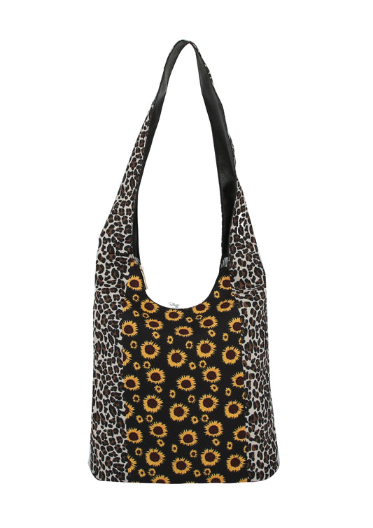 Women Leo Shoulder Sun Flower Handbag Bag