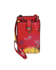 FASHION MULTI GRAFFITI PRINT CELL PHONE BAG