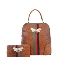 Small Crocodile Backpack Purse For Women Travel Bag