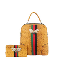Small Crocodile Backpack Purse For Women Travel Bag