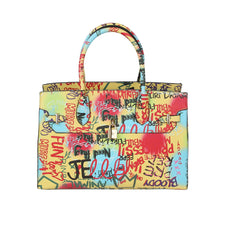 Graffiti Printed Satchel Shoulder Bag
