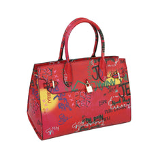 Graffiti Printed Satchel Shoulder Bag