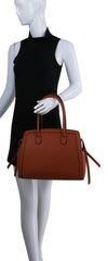 2 TONED SATCHEL WITH MATCHING WALLET