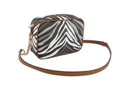 Fashion Multicolored Zebra Strip Crossbody Bag