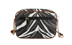 Fashion Multicolored Zebra Strip Crossbody Bag