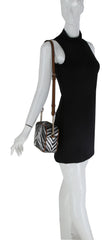 Fashion Multicolored Zebra Strip Crossbody Bag