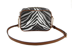 Fashion Multicolored Zebra Strip Crossbody Bag