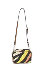 Fashion Multicolored Zebra Strip Crossbody Bag