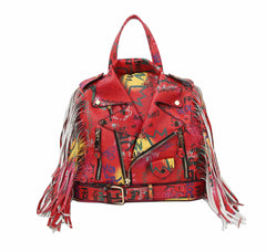 Multi Graffiti  Faux Vegan Leather