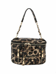 MINI ROUNDED LEATHER JACKET CROSSBODY