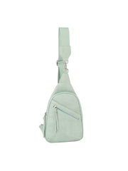 Diagnal Zip Front Pocket Sling Backpack