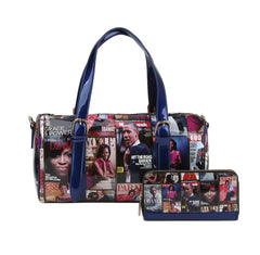 Glossy Magazine Duffel Travel Crossbody Shoulder Bag