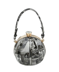 Glossy Magazine Evening Crossbody Dome Shoulder Bag