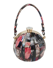 Glossy Magazine Evening Crossbody Dome Shoulder Bag