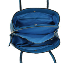 Fashion Ostrich Top Handle Satchel with Matching Clutch