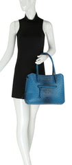 Fashion Ostrich Top Handle Satchel with Matching Clutch