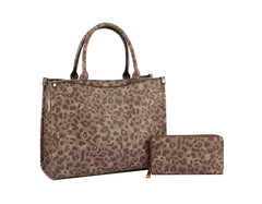 HF  Multi Compartment Leo Hand Tote Set    QFS-0066W