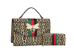Fashion Bee Satchel with Matching Wallet