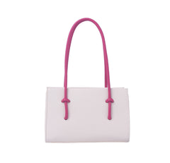 Contrast handle structured mini bag