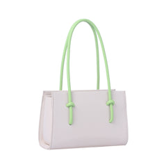 Contrast handle structured mini bag
