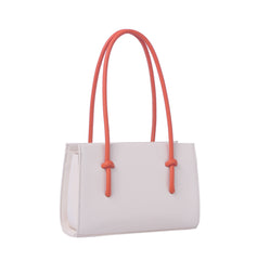 Contrast handle structured mini bag