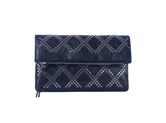 Metallic studded flap clutch