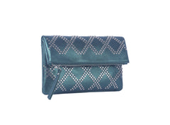 Metallic studded flap clutch