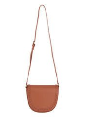 Whipstitching detail flap over crossbody