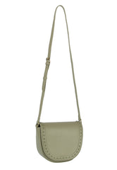 Whipstitching detail flap over crossbody
